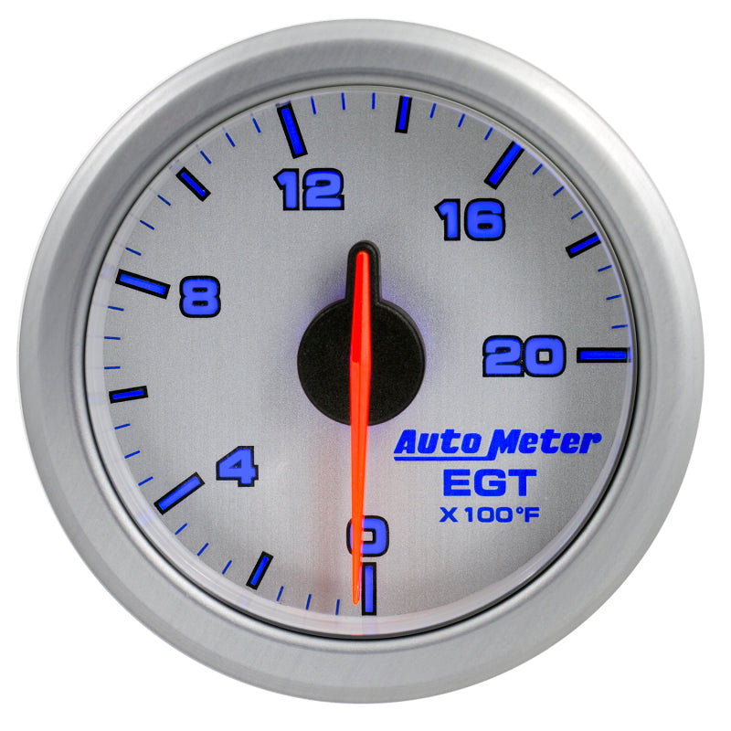 Autometer Airdrive 2-1/16in EGT Gauge 0-2000 Degrees F - Silver - Burkken Auto Parts