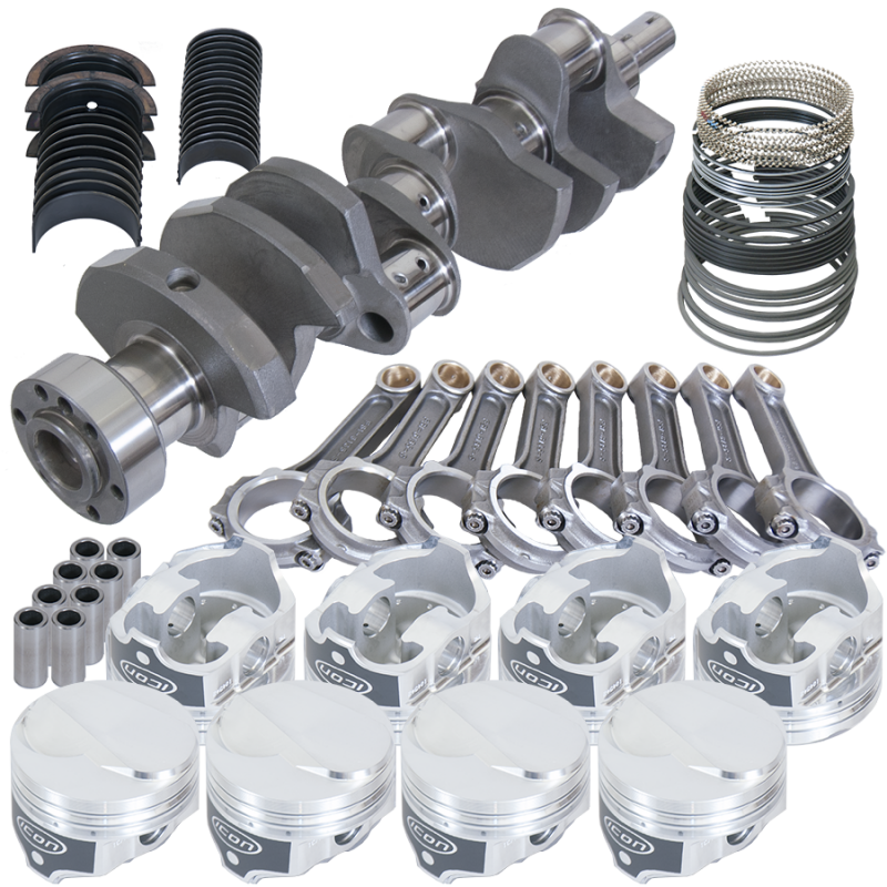 Eagle Chevy 454 1Pc 4.000in Crank 6.135in I-Beam Rods 18cc Dome 4.250in Pistons Rotating Assembly - Burkken Auto Parts