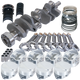 Eagle Chevy 454 1Pc 4.000in Crank 6.135in I-Beam Rods 18cc Dome 4.250in Pistons Rotating Assembly - Burkken Auto Parts