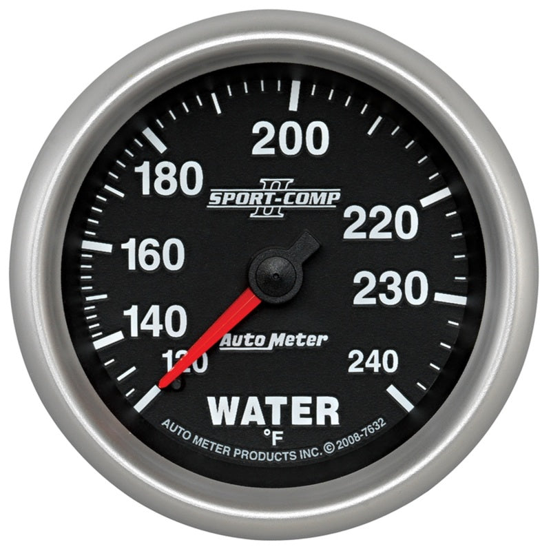 AutoMeter Gauge Water Temp 2-5/8in. 120-240 Deg. F Mechanical Sport-Comp II - Burkken Auto Parts