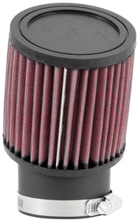 K&N Filter Universal Rubber Round Straight Filter 20 Deg Angled 2-7/16in Flange 3-3/4in OD 4in H - Burkken Auto Parts