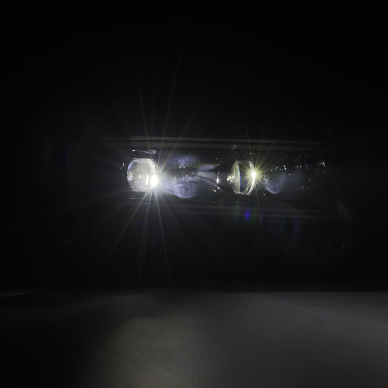 AlphaRex 15-23 Dodge Charger LUXX LED Proj Headlights Alpha-Black w/Actv Light & Seq.Sig / SB DRL - Burkken Auto Parts
