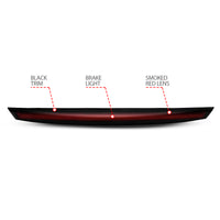 ANZO 2007-2014 Chevrolet Suburban 1500 LED 3rd Brake Light Black Housing Smoke Lens w/ Spoiler 1pc - Burkken Auto Parts
