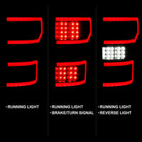 ANZO 18-19 Ford F-150 LED Taillight Black Housing Clear Lens Red Light Bar W/Sequential - Burkken Auto Parts