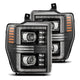 AlphaRex 08-10 Ford F250-550 PRO-Series Projector headlights Black w/Activ Light/Seq Signal - Burkken Auto Parts