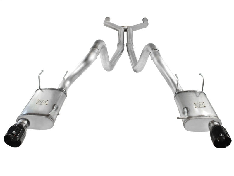aFe MACHForce XP Cat-Back Exhaust 3in SS w/ Black Tips 11-14 Ford Mustang GT V8 5.0L - Burkken Auto Parts