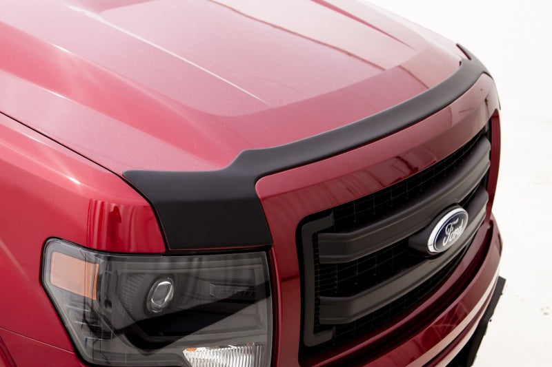 AVS 17-18 Ford F-150 Raptor Aeroskin Low Profile Hood Shield - Matte Black - Burkken Auto Parts