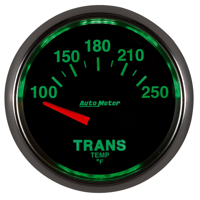 Autometer GS 52mm 100-250 Degree F Short Sweep Electronic Transmission Temperature Gauge - Burkken Auto Parts