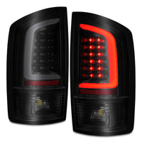 ANZO 2002-2006 Dodge  Ram 1500 LED Tail Lights w/ Light Bar Black Housing Smoke Lens - Burkken Auto Parts