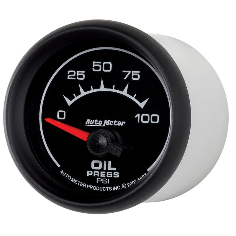 Autometer ES 52mm 100 PSI Short Sweep Electric Oil Pressure Gauge - Burkken Auto Parts