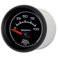 Autometer ES 52mm 100 PSI Short Sweep Electric Oil Pressure Gauge - Burkken Auto Parts