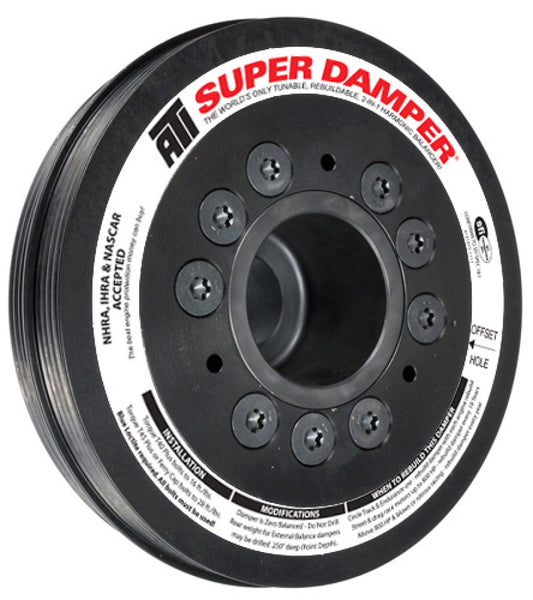 ATI Damper - 6.78in - Alum - (2) 4 Grv - Mitsubishi Eclipse - 4G63 w/Integral Lower Cam Drive - Burkken Auto Parts
