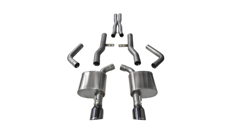 Corsa 2015-2023 Dodge Charger SRT/Scat Pack/R/T 6.4L Black Xtreme Cat-Back Exhaust - Burkken Auto Parts
