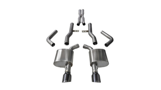 Corsa 2015-2023 Dodge Charger SRT/Scat Pack/R/T 6.4L Black Xtreme Cat-Back Exhaust - Burkken Auto Parts