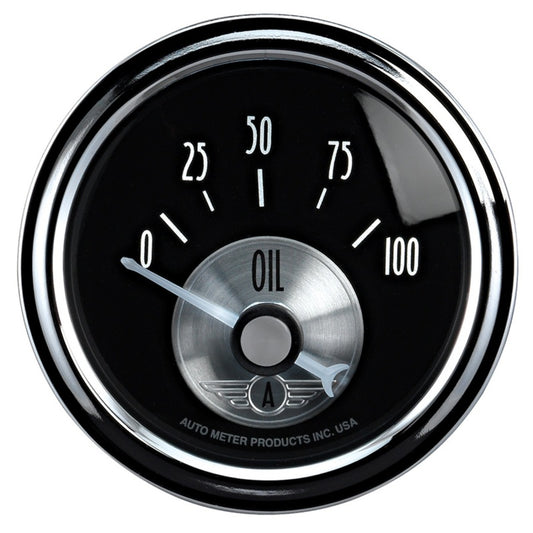 Autometer Prestige Series 52mm 0-100 PSI Short Sweep Electronic Oil Pressure Gauge - Burkken Auto Parts