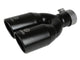 aFe Takeda 304 Stainless Steel Clamp-on Exhaust Tip Black 2-1/2ininlet x 3-1/2in Outlet X 12in L