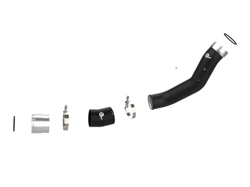 aFe 2024 GM Diesel Trucks V8 6.6L L5P BladeRunner 3.5in Aluminum Cold Charge Pipe - Black - Burkken Auto Parts