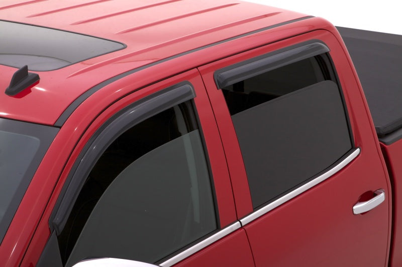 AVS 15-18 Chevy Silverado 2500 Crew Cab Ventvisor Outside Mount Window Deflectors 4pc - Smoke - Burkken Auto Parts