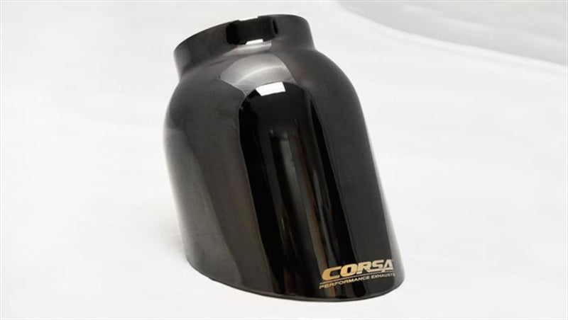 Corsa 14-17 Chevy Silverado 5.3L V8 CC / SB 3in Single Side Exit Touring Cat-Back Exhaust Black Tips - Burkken Auto Parts