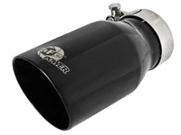 aFe MACH Force-Xp Universal 409 SS Single-Wall Clamp-On Exhaust Tip - Black - Burkken Auto Parts