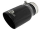 aFe MACH Force-Xp Universal 409 SS Single-Wall Clamp-On Exhaust Tip - Black - Burkken Auto Parts