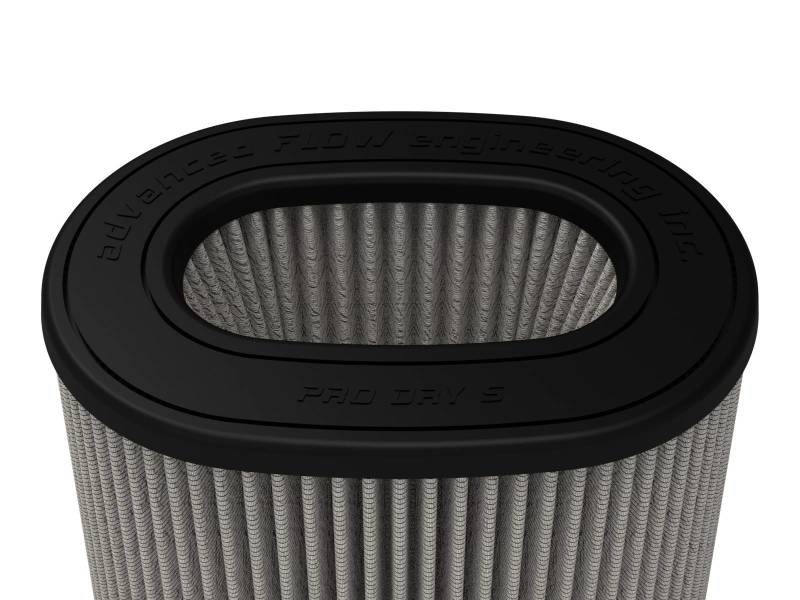 aFe MagnumFLOW Pro DRY S Air Filter (6-3/4 x 4-3/4)in F x (8-1/2 x 6-1/2)in B x (7-1/4 x 5)in T - Burkken Auto Parts