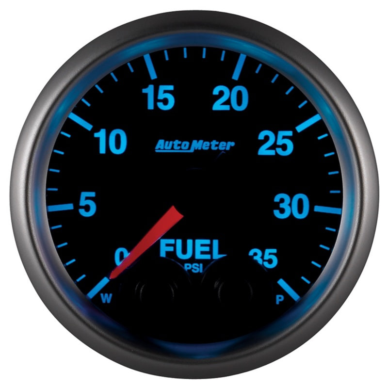 Autometer Elite 2-1/16in 0-35 PSI Fuel Pressure Stepper Motor w/ Peak & Warn - Burkken Auto Parts