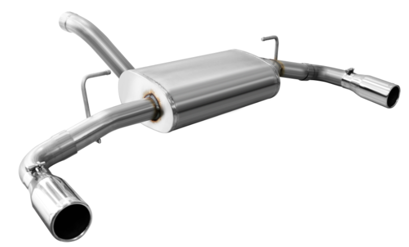 Corsa 2018-2025 Jeep Wrangler JL 2.5in Dual Rear Exit Polished Tips Sport Axle-Back Exhaust - Burkken Auto Parts