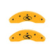 MGP 2 Caliper Covers Engraved Front Circle K/Kia Yellow Finish Black Char 2018 Kia Rio
