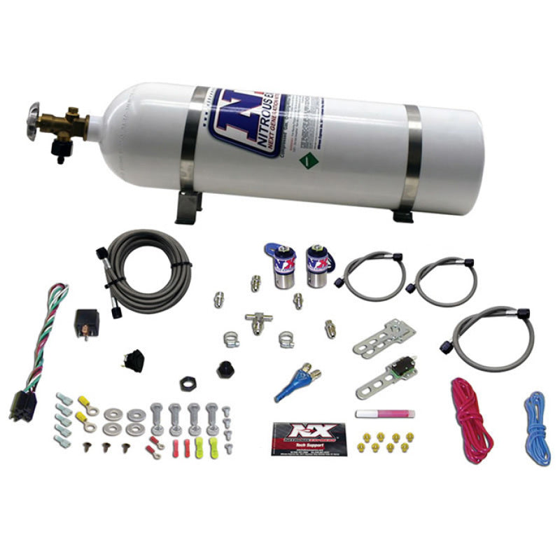 Nitrous Express Sub C Nitrous Kit (25-35-50HP) w/15lb Bottle - Burkken Auto Parts