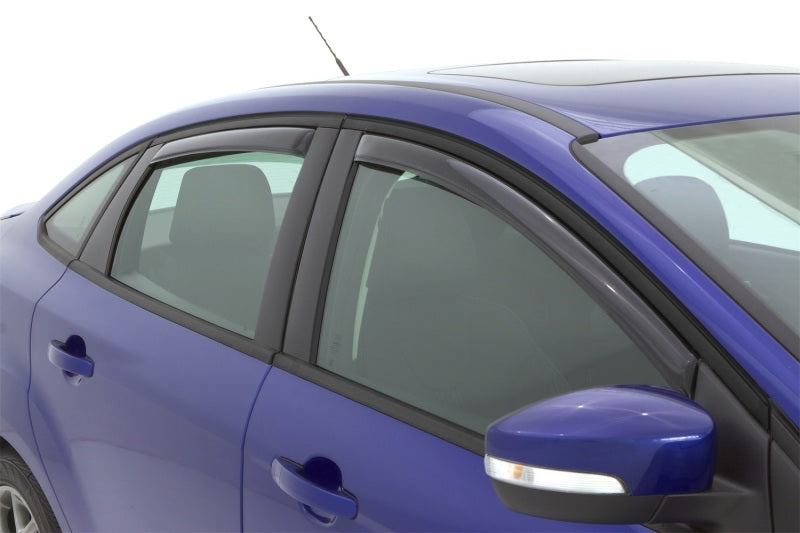 AVS 12-18 Ford Focus Ventvisor In-Channel Front & Rear Window Deflectors 4pc - Smoke - Burkken Auto Parts