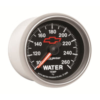 AutoMeter Gauge Water Temp 2-1/16in. 100-260 Deg. F Digital Stepper Motor Chevy Red Bowtie Black - Burkken Auto Parts