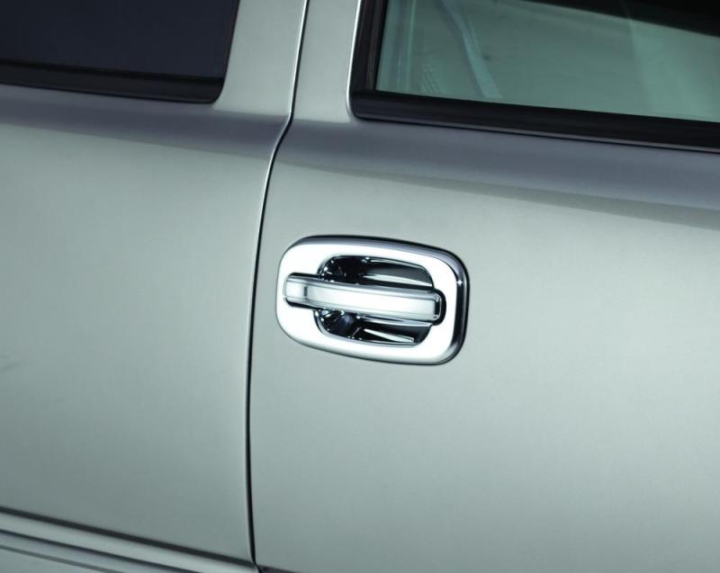AVS 99-06 Chevy Tahoe (w/o Passenger Keyhole) Door Handle Covers (4 Door) 8pc Set - Chrome - Burkken Auto Parts