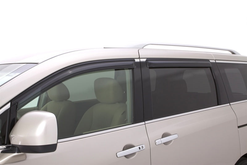AVS 11-18 Nissan Quest Ventvisor Outside Mount Window Deflectors 4pc - Smoke - Burkken Auto Parts