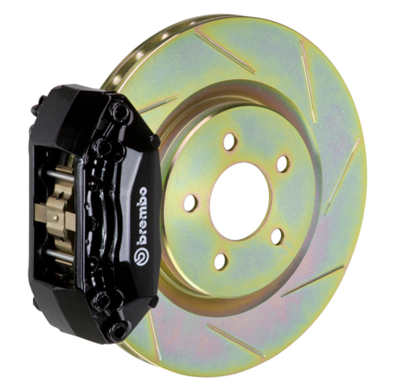 Brembo 05-10 Jetta (Mk5) Fr GT BBK 4Pis Cast 2pc 330x28 1pc Rotor Slotted Type1-Black - Burkken Auto Parts