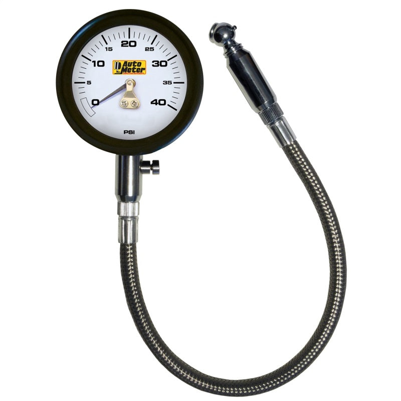 Autometer NASCAR Performance 40PSI Lo-Pressure Tire Pressure Gauge - Burkken Auto Parts