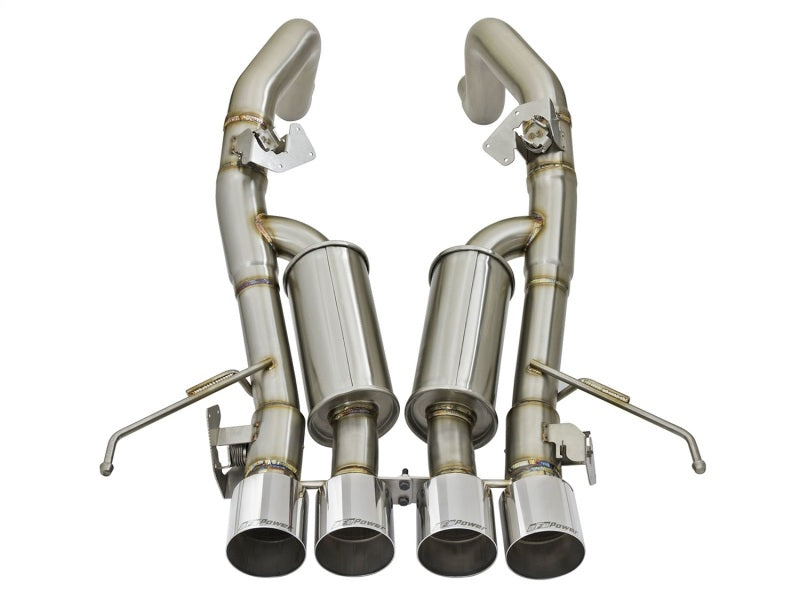 aFe MACHForce XP 3in-2 1/2in Axle Back 304SS Exhaust w/ Polished Tips 14-17 Chevy Corvette V8-6.2L - Burkken Auto Parts