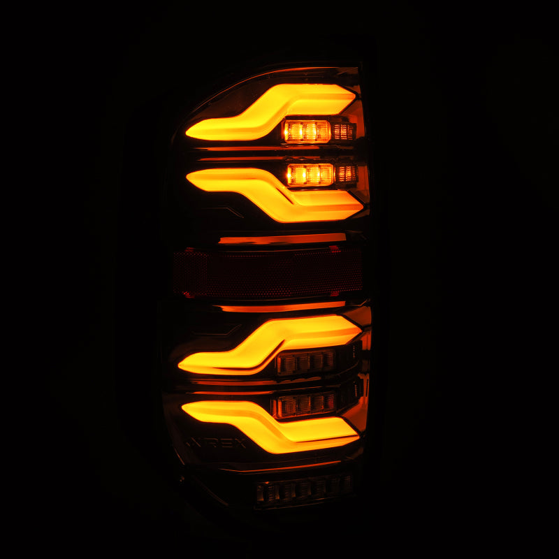 AlphaRex 14-21 Toyota Tundra LUXX LED Taillights Blk w/Activ Light/Seq Signal - Burkken Auto Parts
