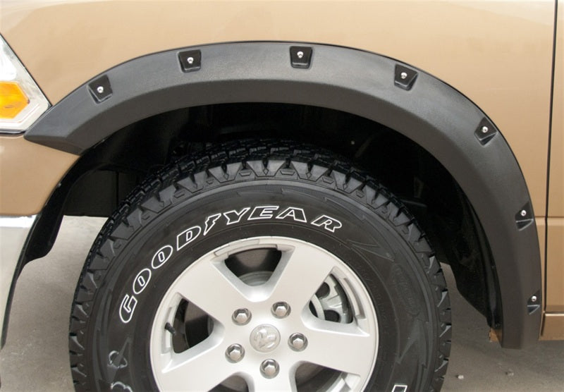 Lund 09-17 Dodge Ram 1500 RX-Rivet Style Textured Elite Series Fender Flares - Black (4 Pc.) - Burkken Auto Parts