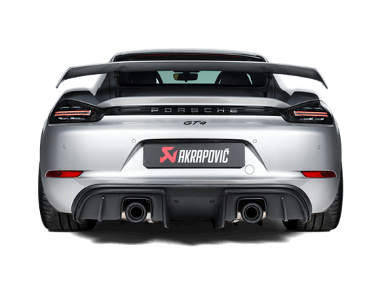 Akrapovic 2020+ Porsche Cayman GT4 (718) Slip-On Race Line (Titanium) (Req Tips / Option 2) - Burkken Auto Parts