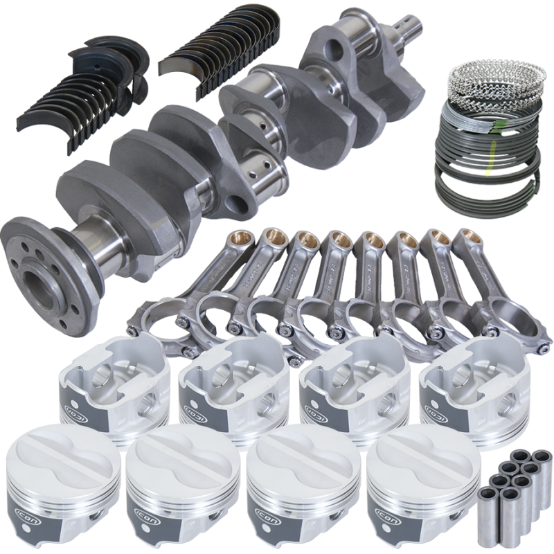 Eagle Chevy 350 3.750in Crank 5.700in I-Beam Rods -10cc 4.030in Pistons Rotating Assembly - Burkken Auto Parts