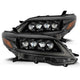 AlphaRex 11-21 Toyota Sienna LUXX LED Proj Headlights Plank Style Alpha Black w/Seq Signal/DRL - Burkken Auto Parts