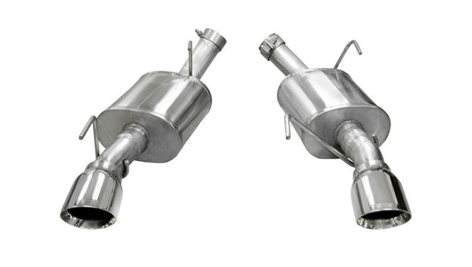 Corsa 2005-2010 Ford Mustang Shelby GT500 5.4L V8 Polished Xtreme Axle-Back Exhaust - Burkken Auto Parts