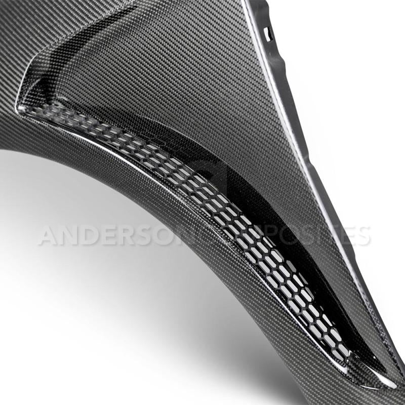 Anderson Composites 2016+ Focus Type-GR Vented Carbon Fiber Fenders .04in Wider (Pair) - Burkken Auto Parts