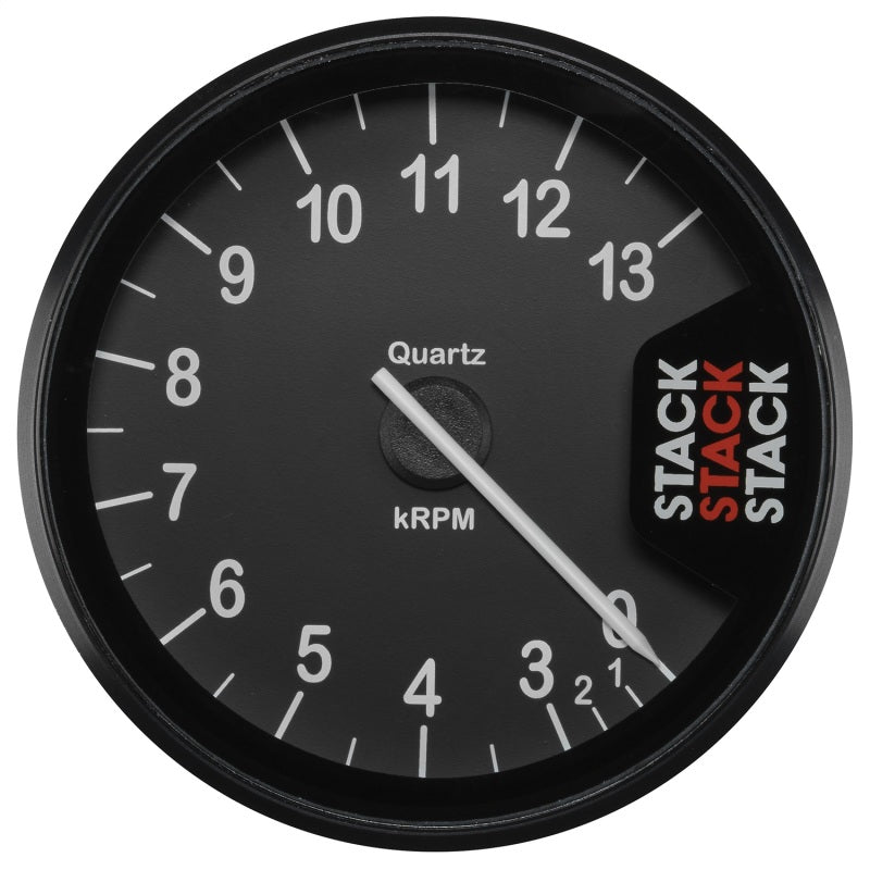 Autometer Stack Clubman Tachometer 80mm 0-3-13K RPM - Black - Burkken Auto Parts