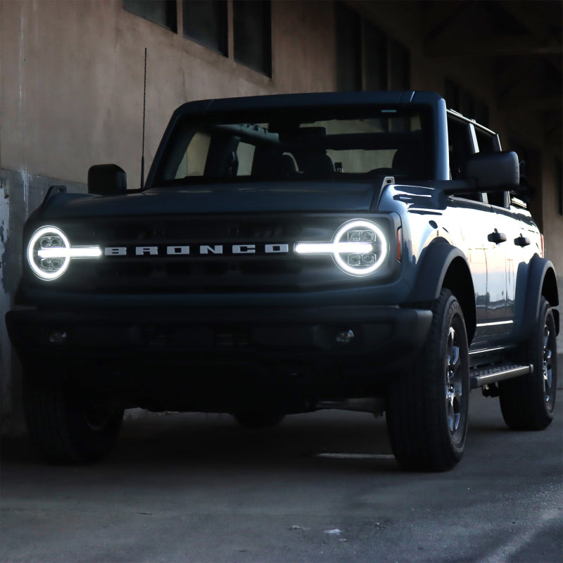 AlphaRex 21-23 Ford Bronco NOVA LED Projector Headlights Black - Burkken Auto Parts