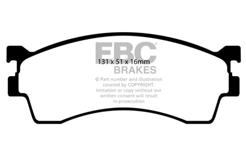 EBC 01-04 Mazda Protege 2.0 (Rear Drums) Greenstuff Front Brake Pads - Burkken Auto Parts