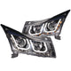 ANZO 2011-2015 Chevrolet Cruze Projector Headlights w/ U-Bar Black - Burkken Auto Parts