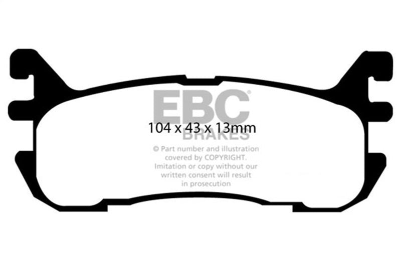 EBC 97-02 Ford Escort 2.0 Greenstuff Rear Brake Pads - Burkken Auto Parts