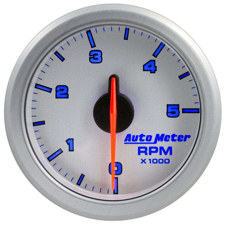 Autometer Airdrive 2-1/6in Tachometer Gauge 0-5K RPM - Silver - Burkken Auto Parts